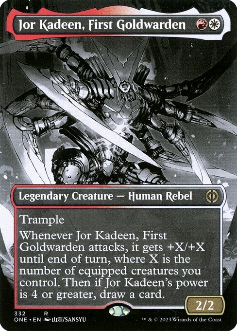 Jor Kadeen, First Goldwarden (Borderless) - Phyrexia: All Will Be One