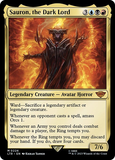 Sauron, the Dark Lord (Showcase) (Foil) - Universes Beyond: The Lord of the Rings: Tales of Middle-earth