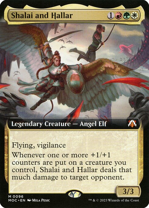Shalai and Hallar (Extended Art) (Foil) - Commander: March of the Machine