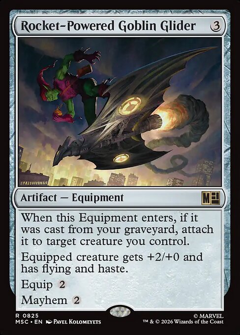 Rocket-Powered Goblin Glider (Foil) - Commander: Marvel Super Heroes