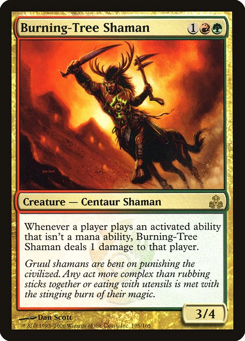 Burning-Tree Shaman (Foil) - Guildpact
