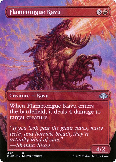 Flametongue Kavu (Borderless) - Dominaria Remastered