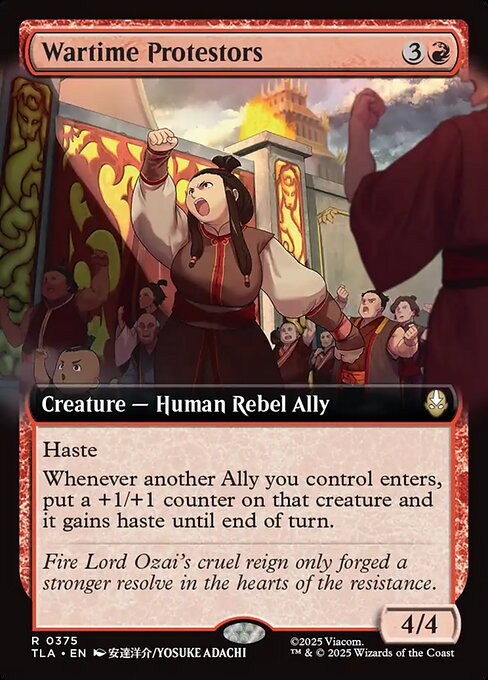 Wartime Protestors (Extended Art) (Foil) - Avatar: The Last Airbender