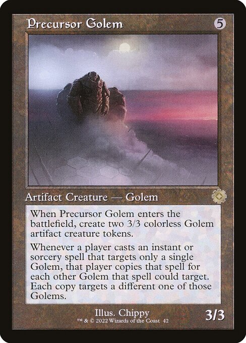 Precursor Golem (Foil) - The Brothers' War: Retro Frame Artifacts