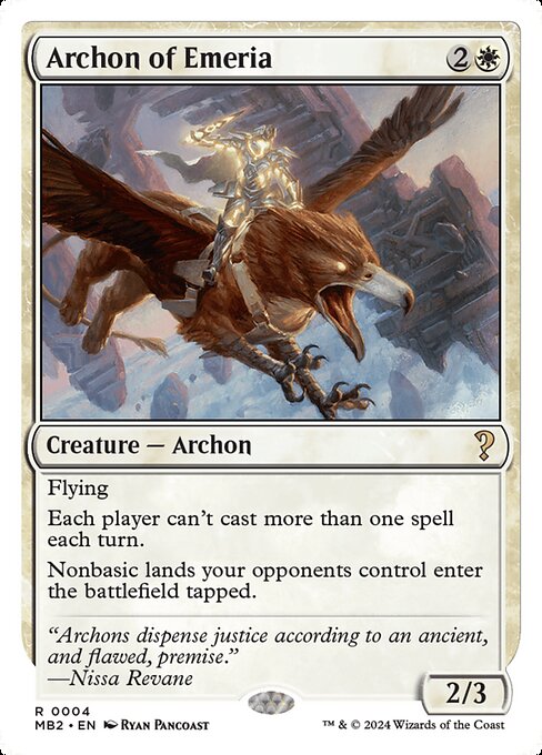 Archon of Emeria (White Border) - Mystery Booster 2