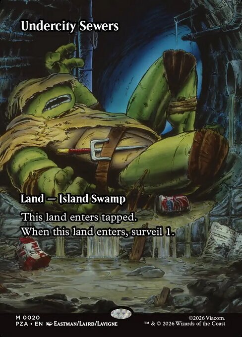 Undercity Sewers (Borderless) (Foil) - Teenage Mutant Ninja Turtles Source Material