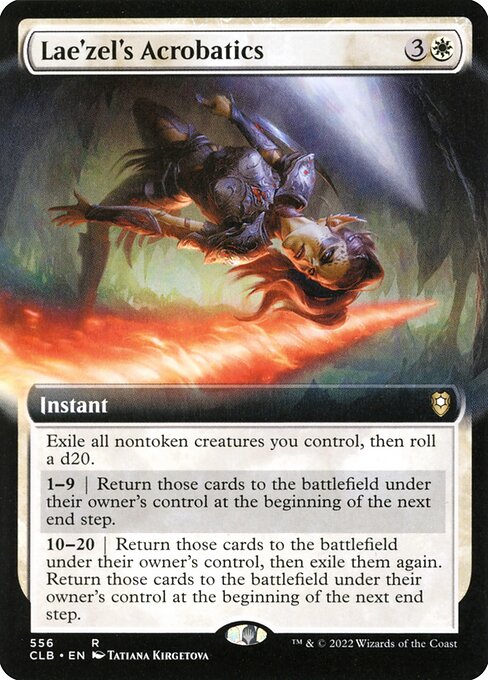 Lae'zel's Acrobatics (Extended Art) (Foil) - Commander Legends: Battle for Baldur's Gate