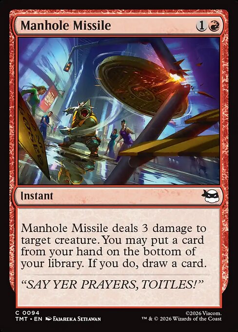 Manhole Missile - Teenage Mutant Ninja Turtles