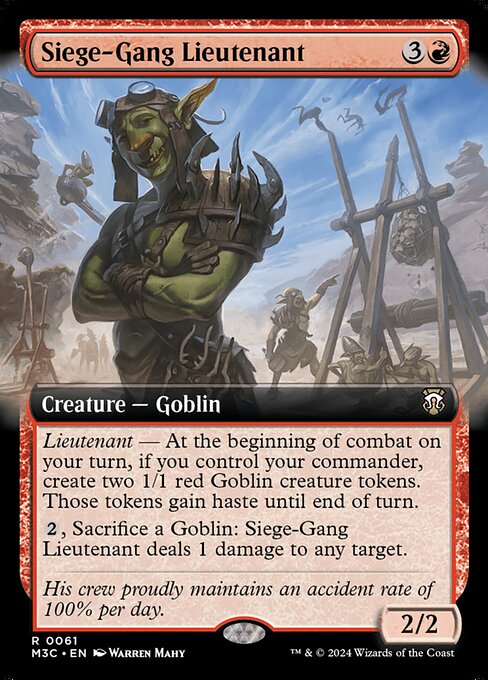 Siege-Gang Lieutenant (Extended Art) - Commander: Modern Horizons 3