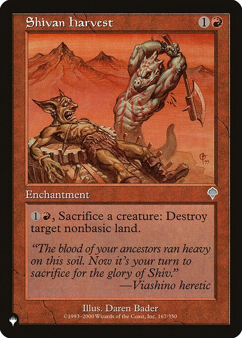 Shivan Harvest - The List Reprints