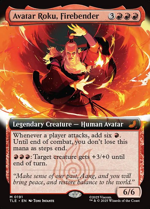 Avatar Roku, Firebender (Extended Art) (Foil) - Avatar: The Last Airbender: Eternal-Legal