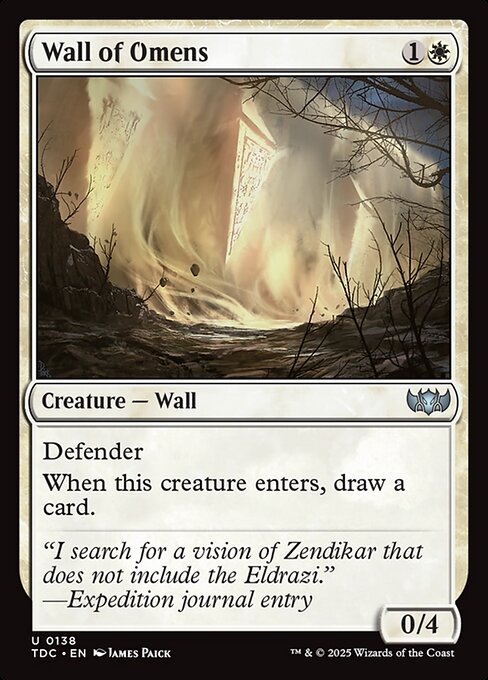 Wall of Omens - Commander: Tarkir: Dragonstorm