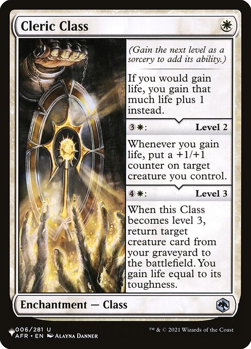 Cleric Class - The List Reprints