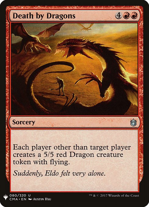 Death by Dragons - The List Reprints