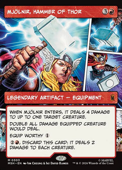 Mjolnir, Hammer of Thor (Borderless) (0303) - Marvel Super Heroes