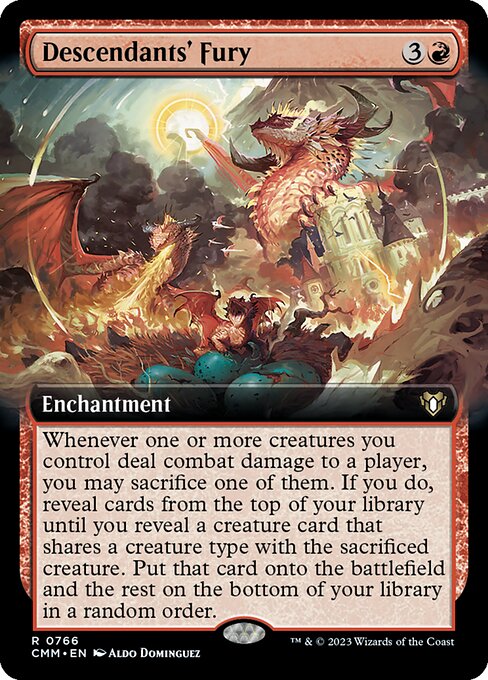 Descendants' Fury (Extended Art) - Commander Masters