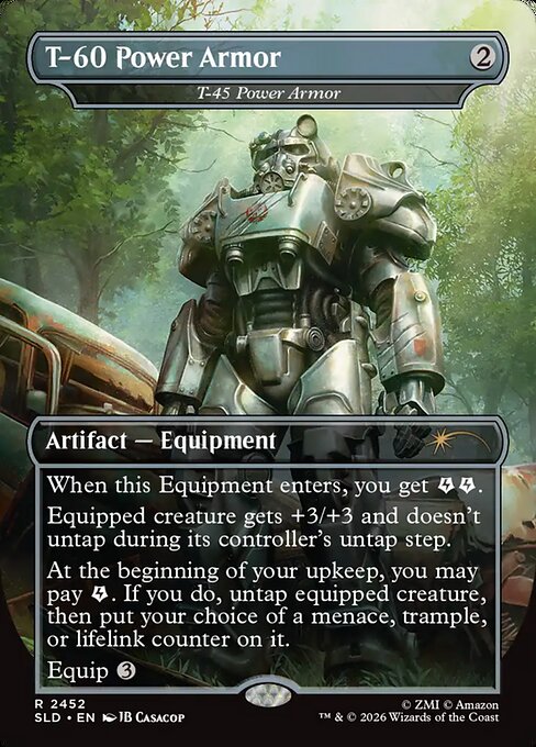 T-60 Power Armor - T-45 Power Armor (Foil) - Secret Lair Drop Series