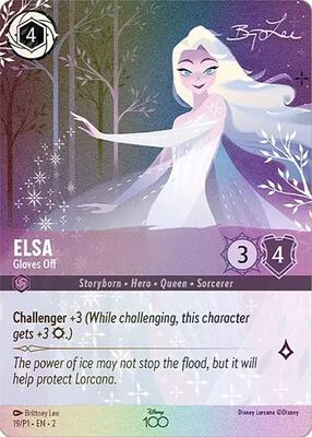 Elsa - Gloves Off (Alternate Art) (Foil) - Disney100 Promos