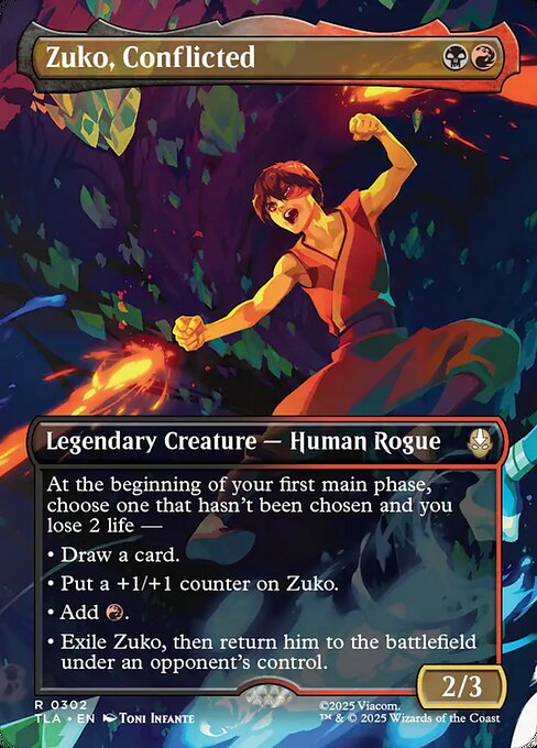 Zuko, Conflicted (Borderless) (Foil) - Avatar: The Last Airbender