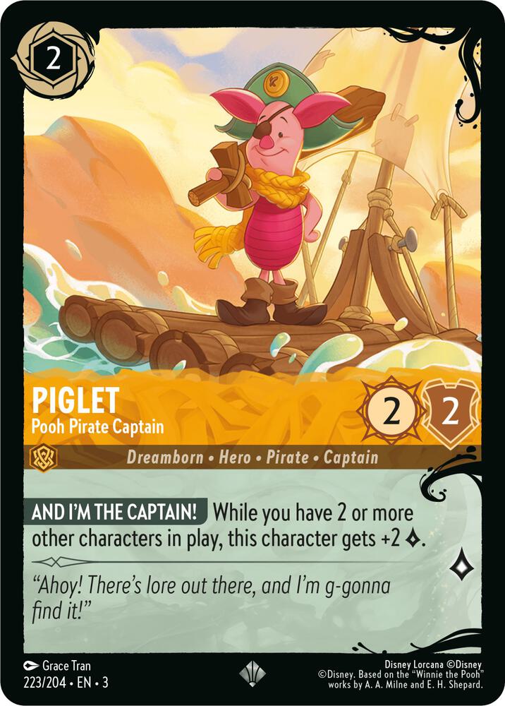 Piglet - Pooh Pirate Captain (223/204) (Foil) - Illumineer's Quest: Deep Trouble