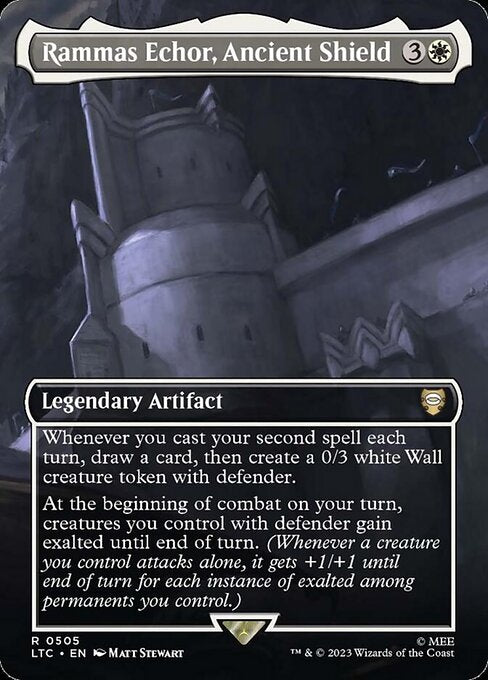 Rammas Echor, Ancient Shield (Borderless) (Foil) - Commander: The Lord of the Rings: Tales of Middle-earth