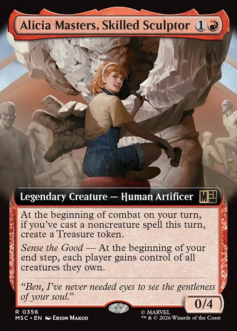 Alicia Masters, Skilled Sculptor (Extended Art) - Commander: Marvel Super Heroes