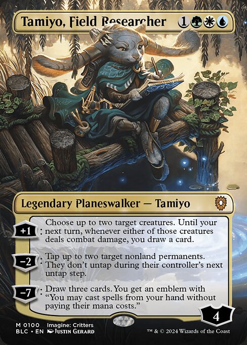 Tamiyo, Field Researcher (Borderless) (Foil) - Commander: Bloomburrow