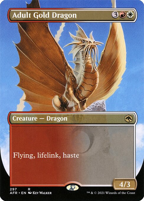Adult Gold Dragon (Borderless) - Adventures in the Forgotten Realms