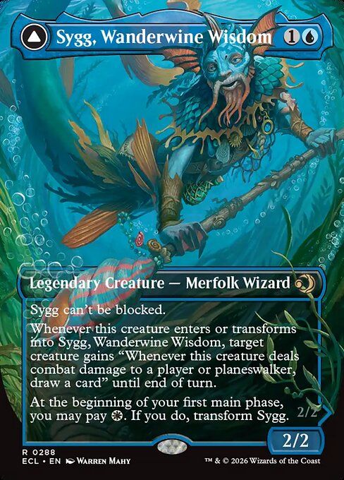 Sygg, Wanderwine Wisdom (Borderless) - Lorwyn Eclipsed