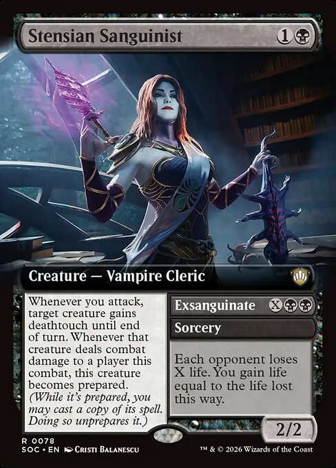 Stensian Sanguinist (Extended Art) - Commander: Secrets of Strixhaven