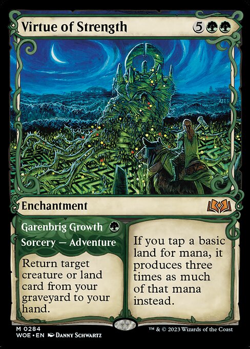 Virtue of Strength (Showcase) - Wilds of Eldraine