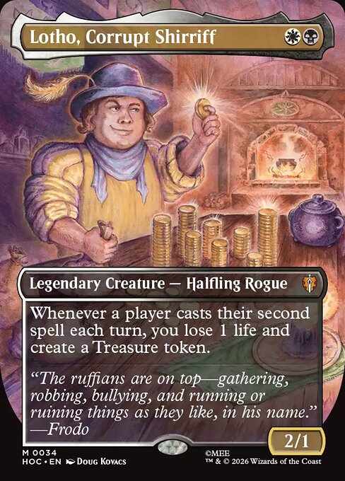 Lotho, Corrupt Shirriff (Borderless) (Foil) - The Hobbit: Eternal-Legal