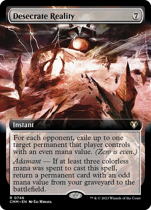 Desecrate Reality (Extended Art) - Commander Masters