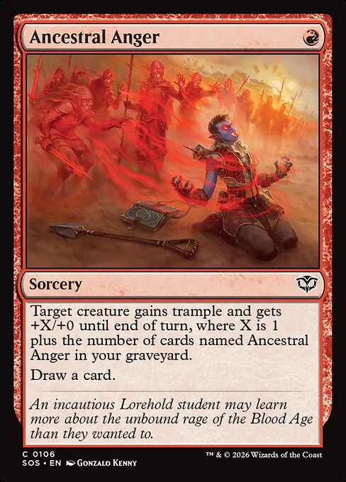 Ancestral Anger (Foil) - Secrets of Strixhaven