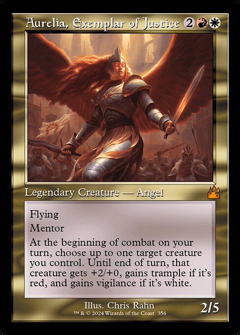 Aurelia, Exemplar of Justice (Retro Frame) - Ravnica Remastered