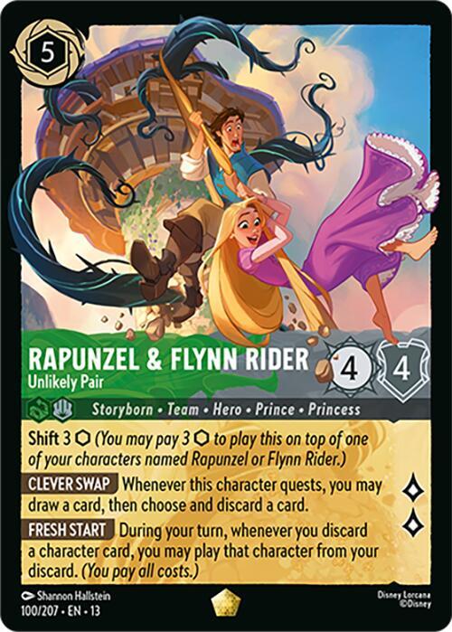 Rapunzel & Flynn Rider - Unlikely Pair (Foil) - Attack of the Vine!