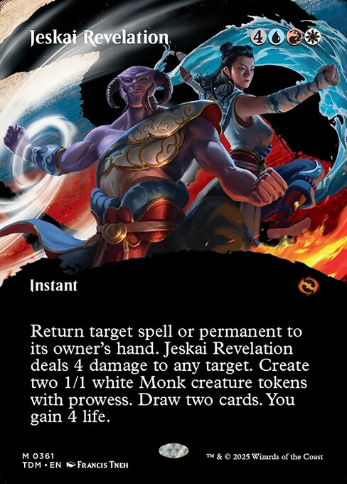 Jeskai Revelation (Borderless) (Foil) - Tarkir: Dragonstorm