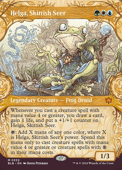 Helga, Skittish Seer (Showcase) (Foil) - Bloomburrow