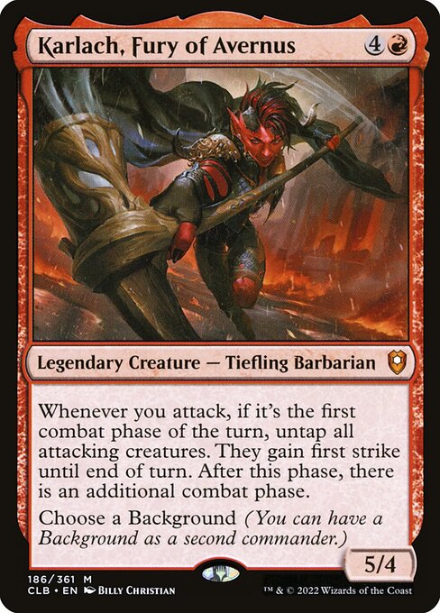 Karlach, Fury of Avernus - Commander Legends: Battle for Baldur's Gate
