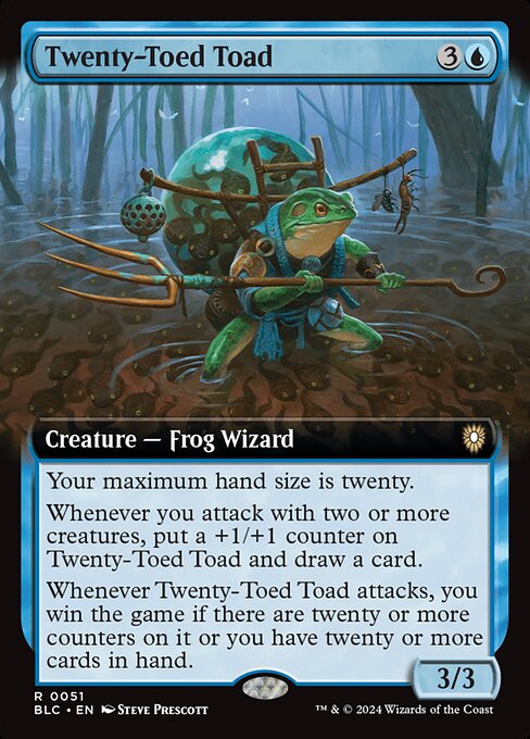 Twenty-Toed Toad (Extended Art) - Commander: Bloomburrow