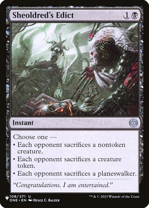 Sheoldred's Edict - The List Reprints