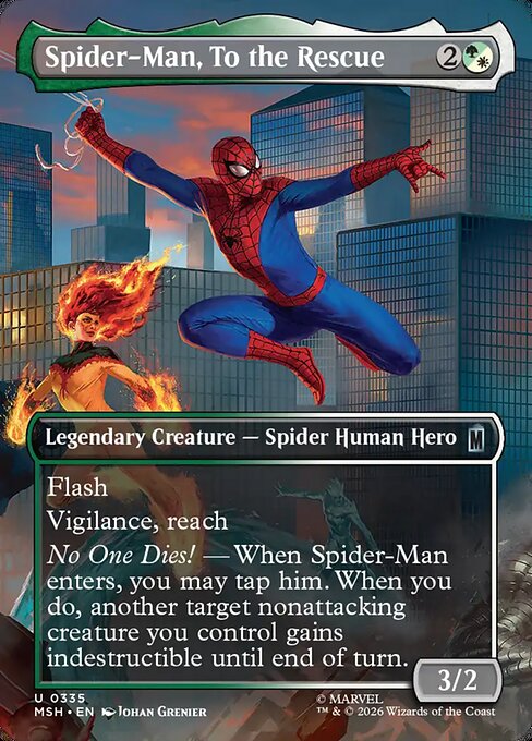 Spider-Man, To the Rescue (Borderless) (Foil) - Marvel Super Heroes