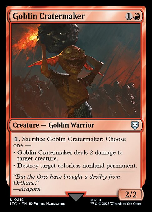 Goblin Cratermaker - Commander: The Lord of the Rings: Tales of Middle-earth