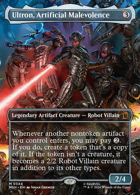 Ultron, Artificial Malevolence (Borderless) (0344) (Foil) - Marvel Super Heroes