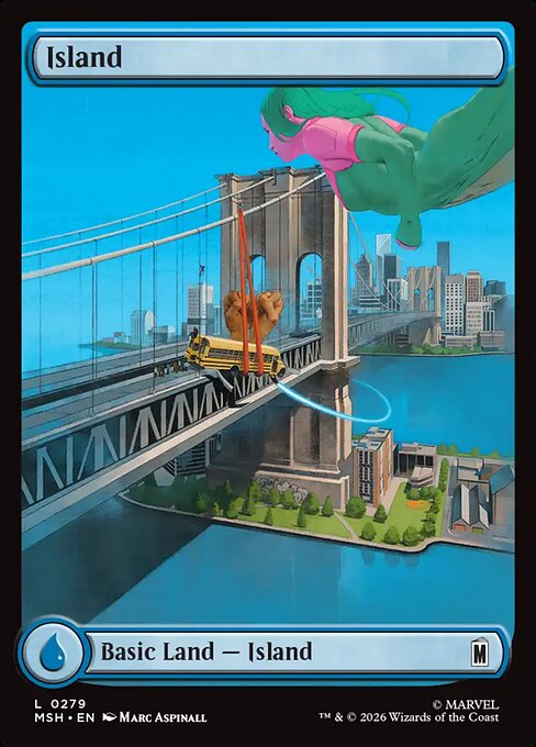 Island (0279) (Foil) - Marvel Super Heroes