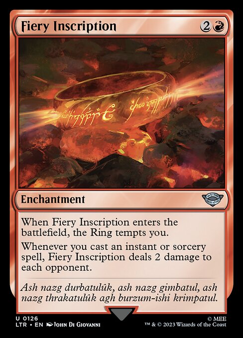 Fiery Inscription - Universes Beyond: The Lord of the Rings: Tales of Middle-earth