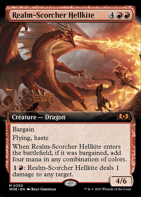 Realm-Scorcher Hellkite (Extended Art) - Wilds of Eldraine