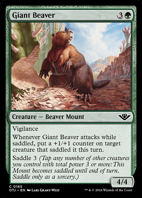 Giant Beaver (Foil) - Outlaws of Thunder Junction