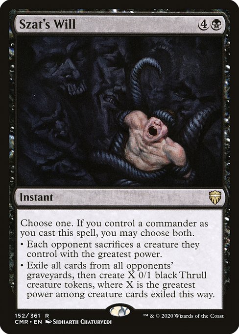 Szat's Will - Commander Legends