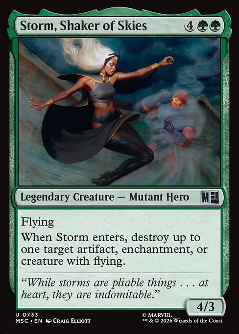 Storm, Shaker of Skies (Foil) - Commander: Marvel Super Heroes